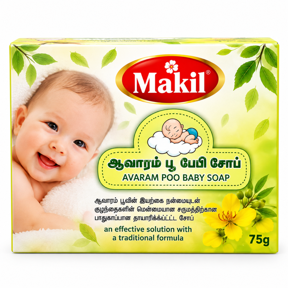 avaram poo baby soap Avaram Poo Baby Soap – 75g - Image 1