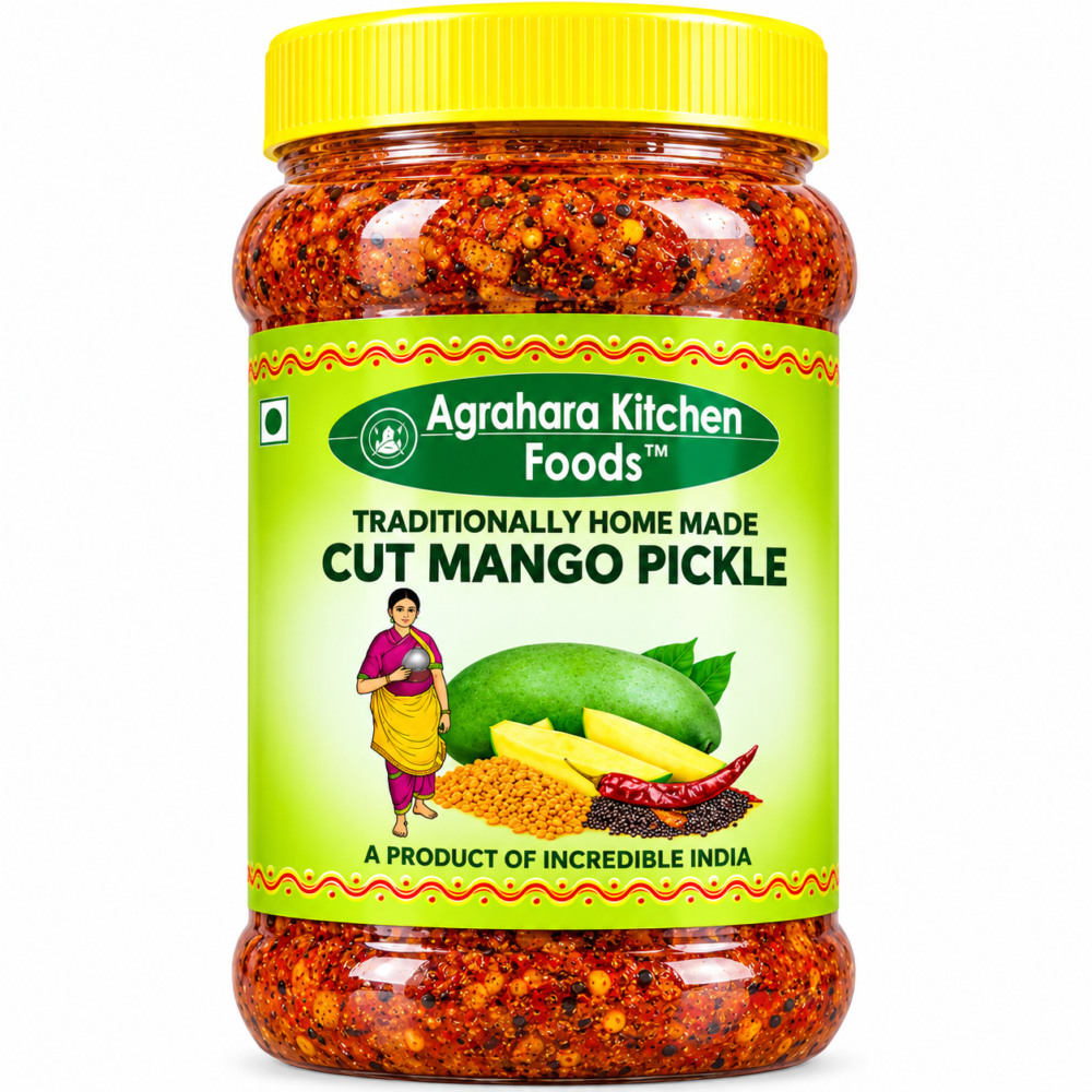 cut mango pickle1 Cut Mango Pickle – 200 gm / Cut Maangai Oorugai - Image 1