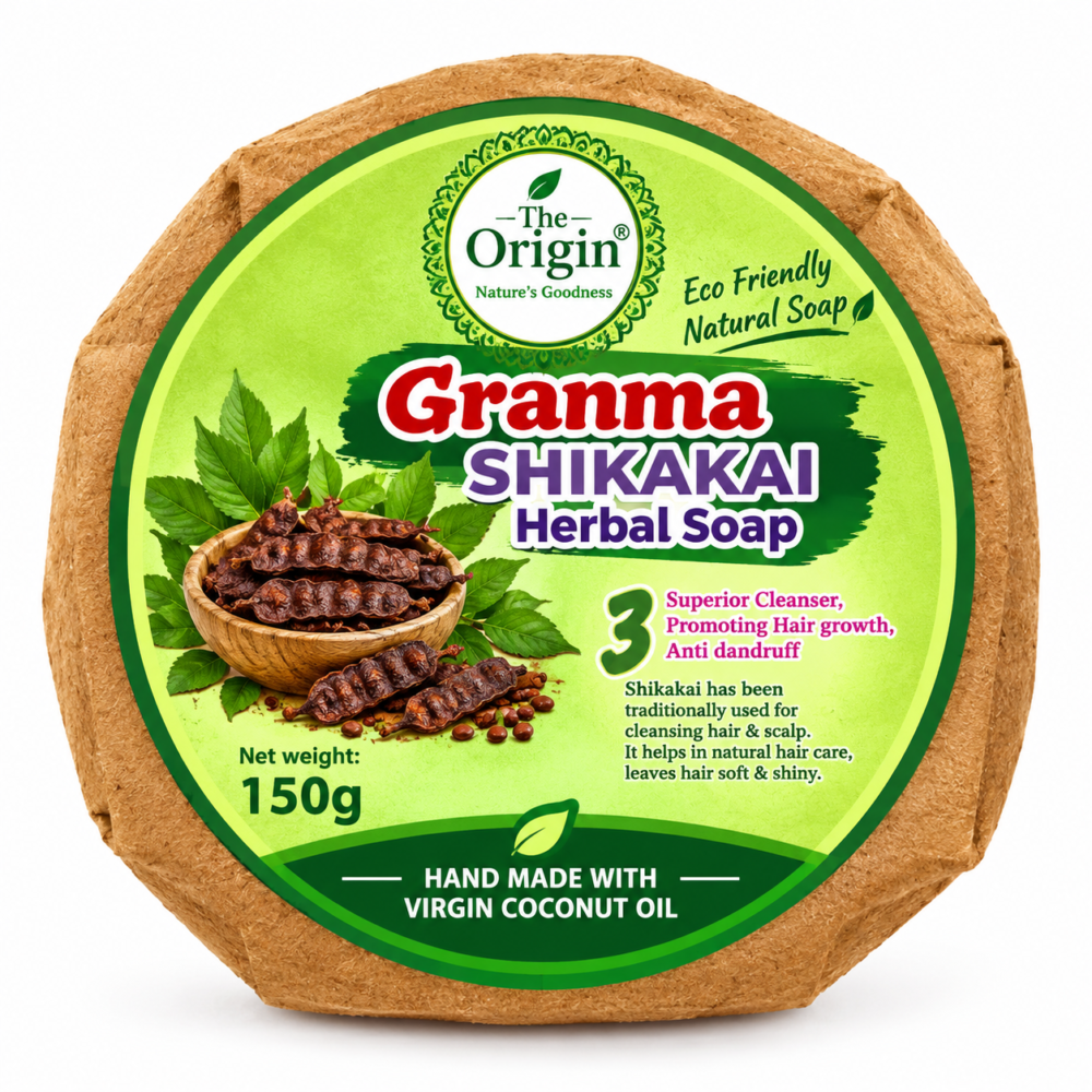 granma shikakai soap Granma Shikakai Herbal Soap – 150gm - Image 1