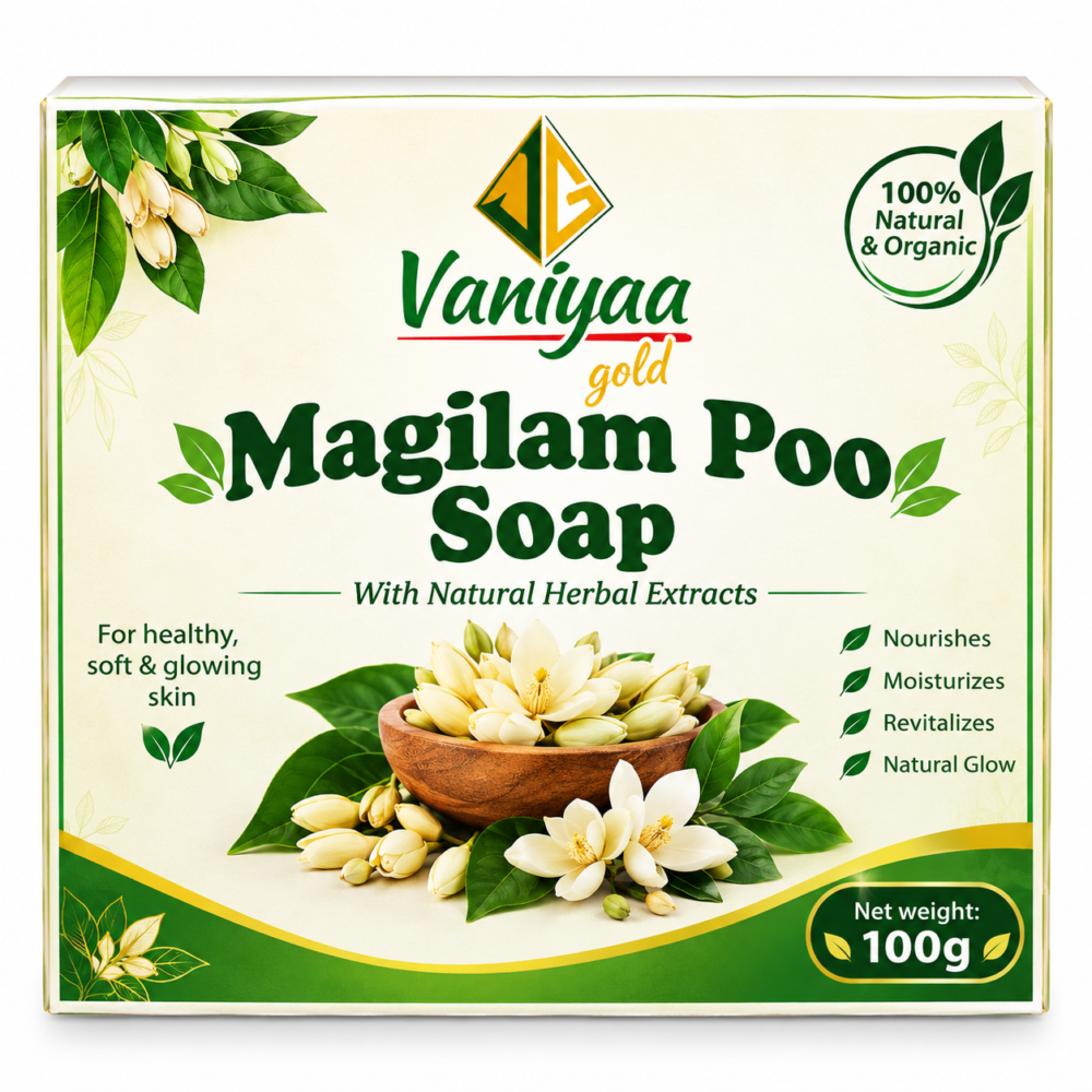 magilam poo soap Vaniyaa Organics Magilam Poo Soap - 100gm - Image 1